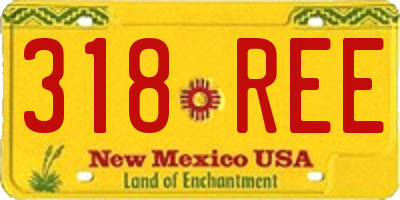 NM license plate 318REE