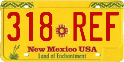 NM license plate 318REF