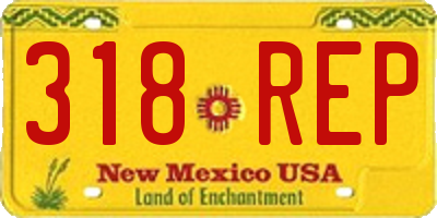 NM license plate 318REP