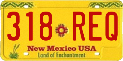 NM license plate 318REQ