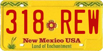 NM license plate 318REW