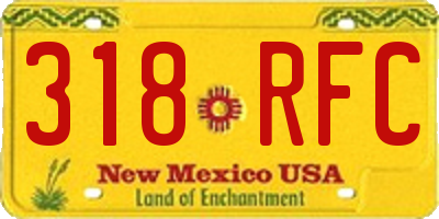 NM license plate 318RFC