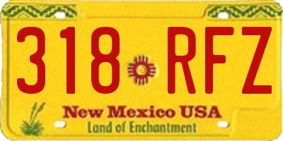 NM license plate 318RFZ