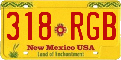 NM license plate 318RGB