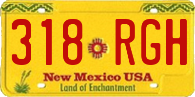 NM license plate 318RGH