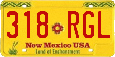 NM license plate 318RGL
