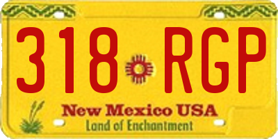 NM license plate 318RGP