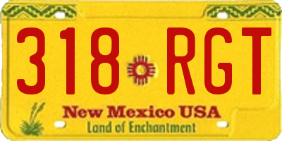 NM license plate 318RGT