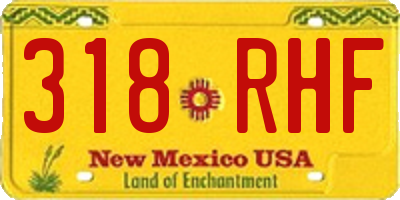 NM license plate 318RHF