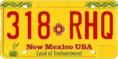NM license plate 318RHQ