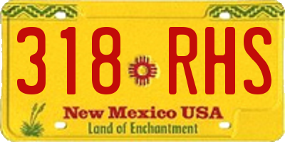 NM license plate 318RHS