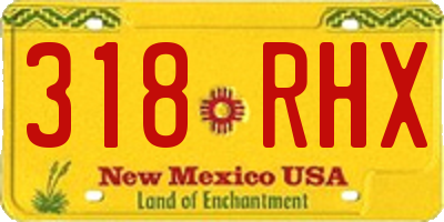 NM license plate 318RHX
