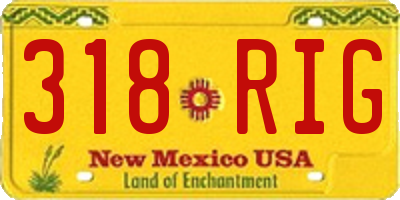 NM license plate 318RIG