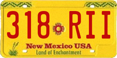 NM license plate 318RII
