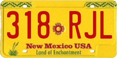 NM license plate 318RJL