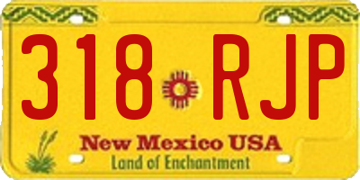 NM license plate 318RJP