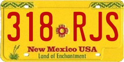 NM license plate 318RJS