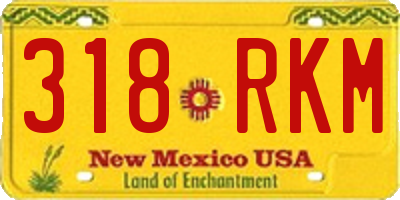NM license plate 318RKM