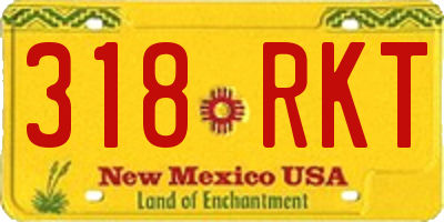 NM license plate 318RKT