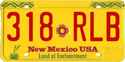 NM license plate 318RLB