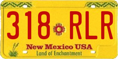 NM license plate 318RLR