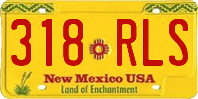 NM license plate 318RLS