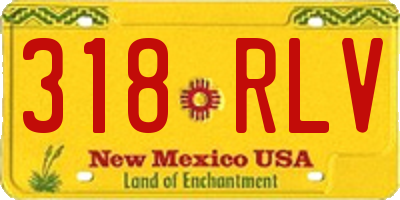 NM license plate 318RLV