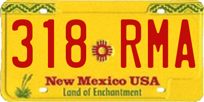 NM license plate 318RMA
