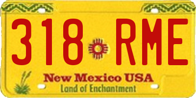 NM license plate 318RME