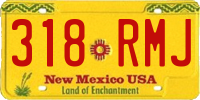 NM license plate 318RMJ