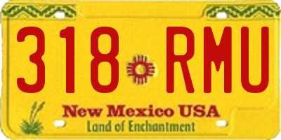 NM license plate 318RMU
