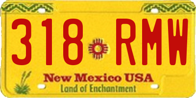 NM license plate 318RMW