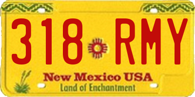 NM license plate 318RMY