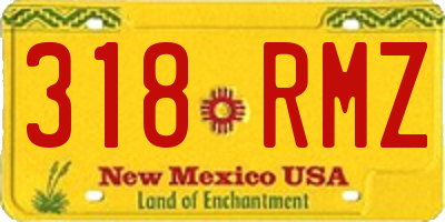 NM license plate 318RMZ