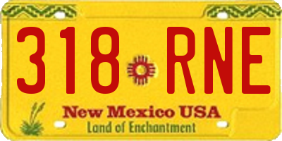 NM license plate 318RNE