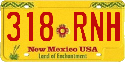 NM license plate 318RNH
