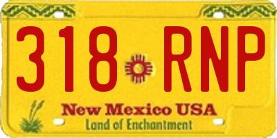 NM license plate 318RNP