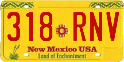 NM license plate 318RNV