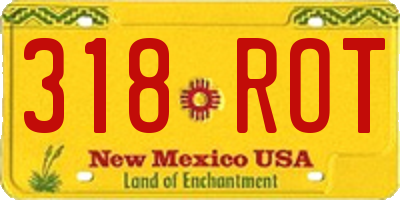 NM license plate 318ROT
