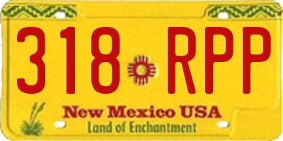 NM license plate 318RPP