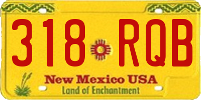 NM license plate 318RQB