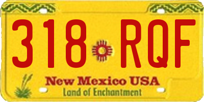 NM license plate 318RQF