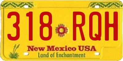 NM license plate 318RQH