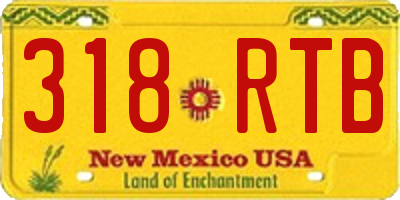 NM license plate 318RTB