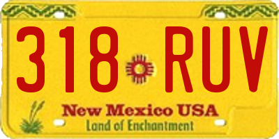 NM license plate 318RUV