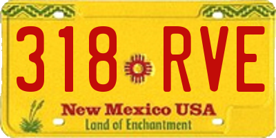 NM license plate 318RVE