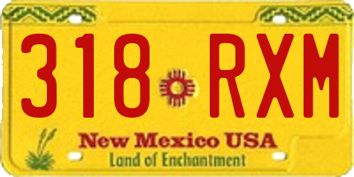 NM license plate 318RXM