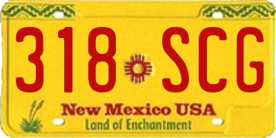 NM license plate 318SCG