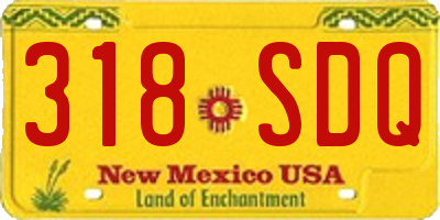 NM license plate 318SDQ