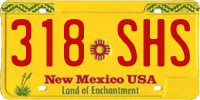 NM license plate 318SHS